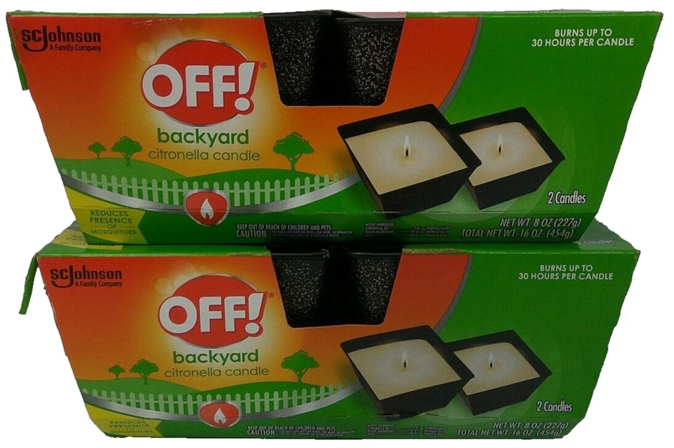 Lot of 2 - OFF! Backyard Citronella Candle Ambiance Enhancing Centerpiece 2pk - Image 1 of 3