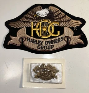 Vintage Harley Davidson HOG Harley Owners Group Patch And Pin Vintage New - Picture 1 of 8