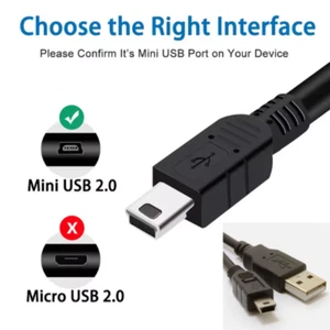 USB (MINI V3) Data Lead & Charging Cable for TOMTOM GO,LIVE,VIA,ONE,XXL,RIDER - Picture 1 of 7