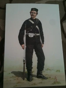 Military Postcard 43rd Monmouthshire Light Infantry 1863-66 by Alix Baker - Picture 1 of 1