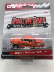 Maisto Custom Shop 57 Chevy. "Crooktown Bail Bonds". Orange. - Picture 1 of 3