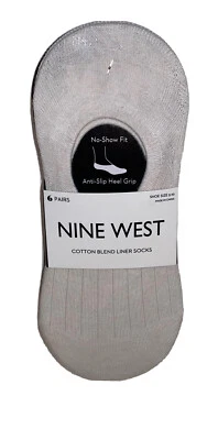 Nine West No Show Calcetines 6 Pares Mujer’s 5-10 Multicolor Tostado Marrón Negro ¡NUEVOS! $28 Foto 1 de 4