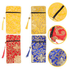4 Pcs Brocade Sutra Copy Pencil Case Rice Paper Bag Buddhist