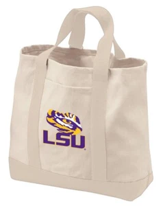 LSU Canvas Tote Bag LSU Tigers Classic Tote - Picture 1 of 6
