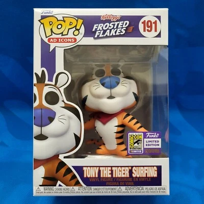 SDCC 2023 *OFFICIAL STICKER* FUNKO POP! SURFING TONY THE TIGER VINYL FIGURE - Image 1 of 4