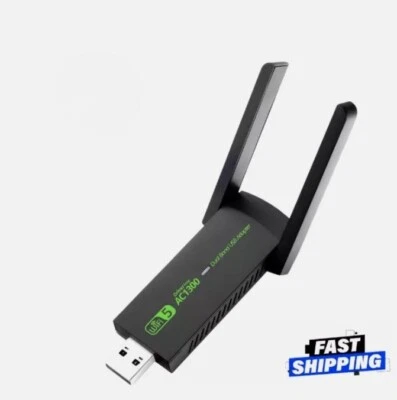 AC1300 WiFi Dongle USB 3.0 Dual Band Wireless Adapter Wi/Fi 5  2.4/5GHz PC/Mac - Image 1 of 4