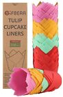 200pcs Colorful Tulip Cupcake Liners Paper Muffin Baking Cups Unbleached Par