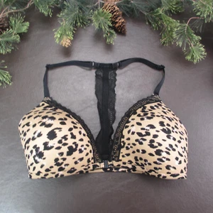 Xhilaration Bra 36D Leopard Print Padded Wireless Adjustable Clasp Front - Picture 1 of 10