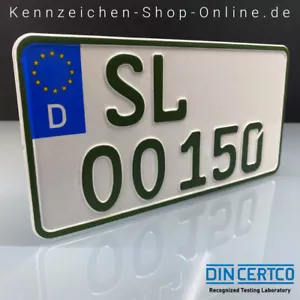 1 Kennzeichen Grün 255x130 Traktor Landmaschinen Anhänger - Bild 1 von 1