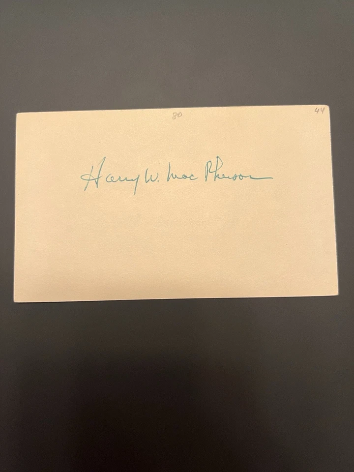 Harry MacPherson PSA/DNA Signed Index Card 3x5 Boston Braves - Image 1 of 2