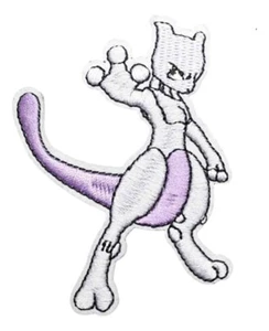 Mewto Character Figure Embroidered 3" Tall Iron on Patch - Picture 1 of 1