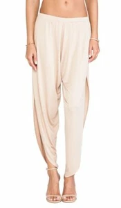 $198 Rachel Pally HAREM Khaki Tan Jersey Pants S NWT - Picture 1 of 2