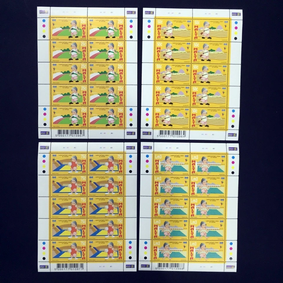 Malta 2003 Pequeños Juegos de Europa Hoja de 10 estampillas sin montar MNH #1261 Foto 1 de 1
