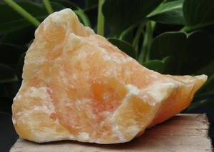 Large Orange Calcite Crystal Chunk Rough and Raw Piece 1kg - Picture 1 of 9