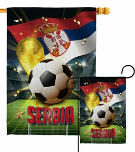 WM Serbien Garten Flagge Sport Fußball Deko Geschenk Hof Haus Banner - Bild 1 von 19