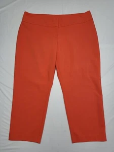 Apt 9 Womens Pants Torie Capri Size 14 Stretch Pockets Orange 38 X 23 - Picture 1 of 15