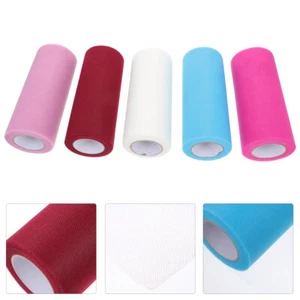 5 Rollen Glitter Tüll Rolle Tüll Stoff Spool Haar Bogen Tüll Band - Bild 1 von 12