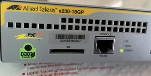 Allied Telesis x230-18GP Ethernet Switch Gigabit Managed 16 Port POE Rack Mount - Picture 1 of 6