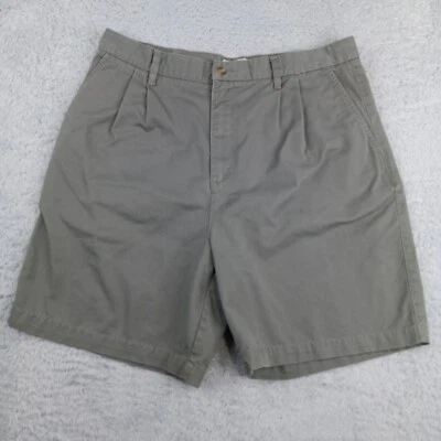 Pantalones Cortos Knightsbridge Para Hombre 38 Verde Plisado Chino Alto Comodidad Foto 1 de 4