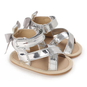 Birthday Gift Baby Girl Crib Shoes Infant Rubber PreWalker Summer Sandals 0-18 M