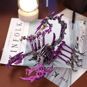 3D Metal Puzzle Purple Scorpion Kids DIY Assembly Model Educational Jigsaw Toy - Picture 1 of 6