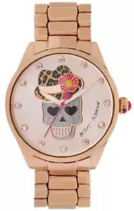 Betsey Johnson BJ00421-05 Rose Gold Dial Rose Gold Stainless Women's Watch - Picture 1 of 1
