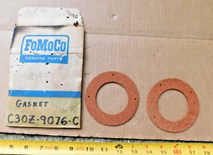 2 NOS FUEL TANK FILLER TO 1/4 PANEL GASKETS 1963-64 FORD & MERCURY STATION WAGON - Picture 1 of 1