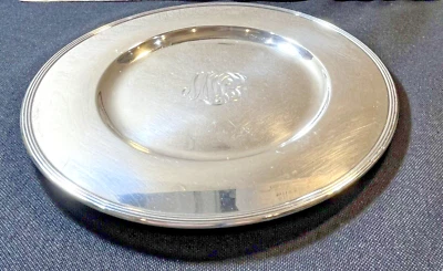 Plato de pan de plata esterlina Gorham A5750 con monograma 108 gramos 6 3/8" de diámetro Foto 1 de 4