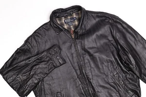 Polo Ralph Lauren 100% Leather Plaid Lining Jacket Brown Size XL - Picture 1 of 10