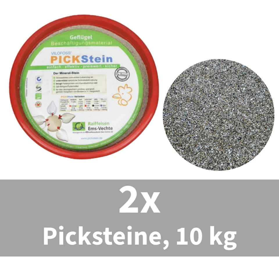 Vilofoss Pickstein extra hart, 2 x 10 kg Pickschale zur Hühnerbeschäftigung - Bild 1 von 1