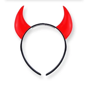 FASCIA ROSSA DEL DIAVOLO CORNA Halloween Donna Ragazze Accessorio Abito Fantastico Regno Unito - Foto 1 di 4