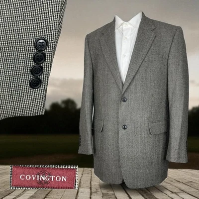 Abrigo deportivo Covington para hombre 40R multicolor suave suave lana texturizada dos botones Foto 1 de 4