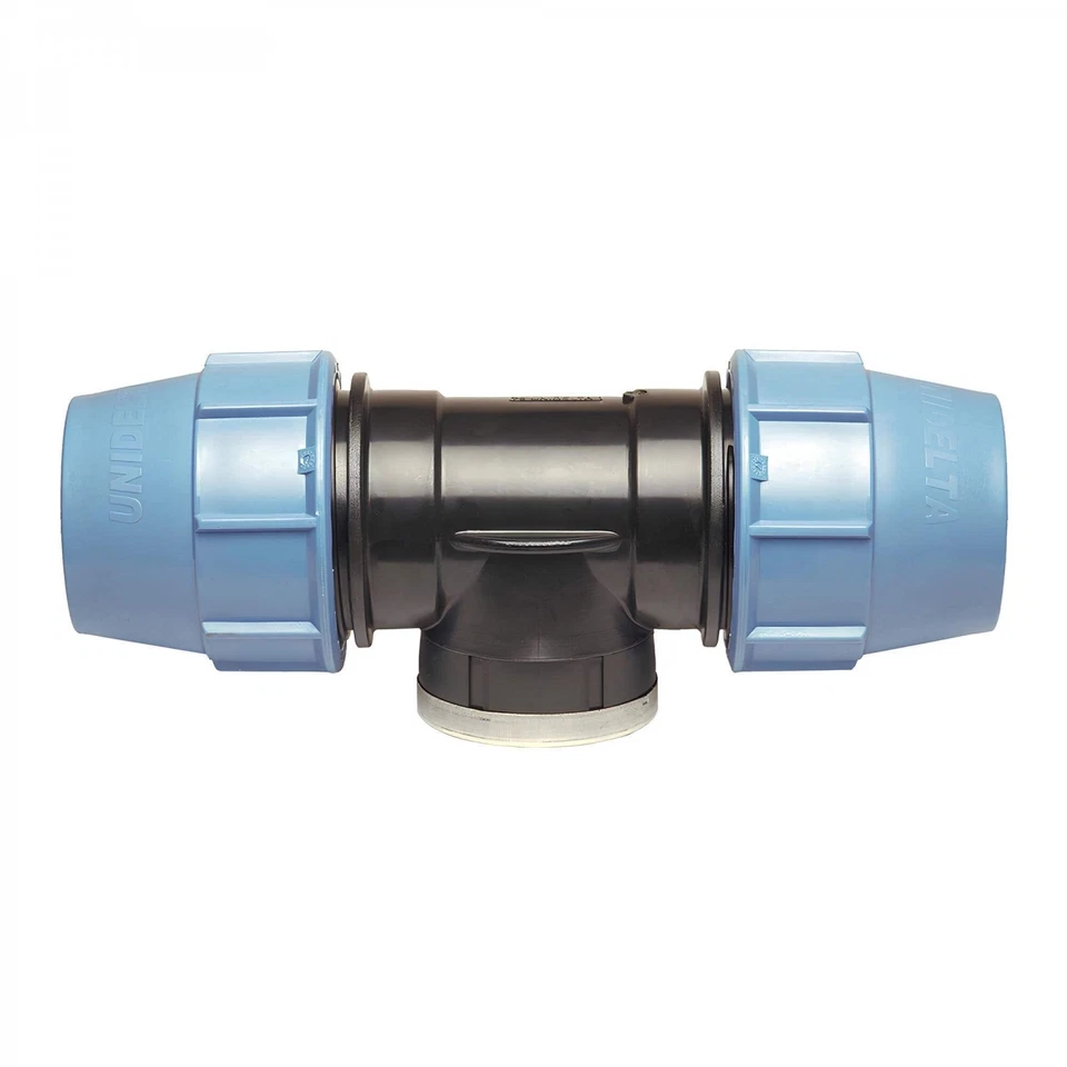 Tés Femelles Pp à Compression Pn16 Pour Tuyau Pe D25x3/4'' - Photo 1/1