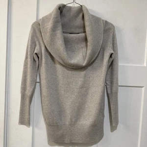Lord & Taylor NWT Cashmere Women XSP Cowl Neck Long Sleeve Soft Cozy Light Gray - Picture 1 of 9