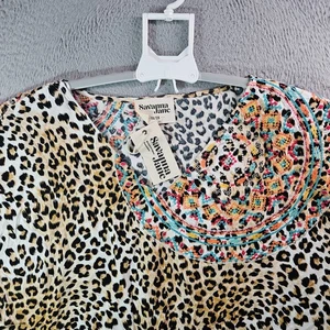 NUEVO Poncho Top Savanna Jane Bordado Mujer 1X 2X Estampado Tigre Cómodo - Imagen 1 de 9