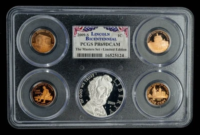 2009-S Lincoln Cent 1c Bicentennial Masters Set PR69 DCAM PCGS  - Image 1 of 3