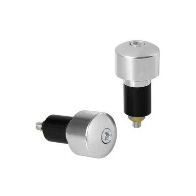 90635 Coppia stabilizzatori contrappesi manubrio Alluminio colore argento - Immagine 1 di 3