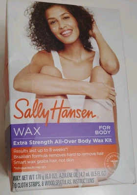 Sally Hansen EXTRA STRENGTH All Over Body Wax Hair Removal Kit 6oz box imperfect - Image 1 of 4