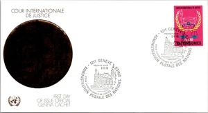 Vintage FDC United Nations Geneva Postmark Scott #87 Int'l Court of Justice - Picture 1 of 2