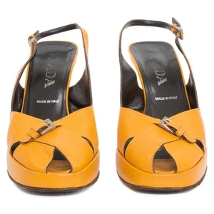 PRADA Prada tacchi da donna, vera pelle, cinturino posteriore, taglia 36,5 - Foto 1 di 9