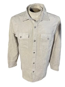 Banana Republic Faux Suede Snap Overshirt Jacket Men’s M Beige NWT - Picture 1 of 8