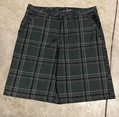 Pantalones Cortos Quiksilver Y2K De Colección Relajados Sueltos Bordados a Cuadros 5 Bolsillos Hombres 33x10 Foto 1 de 4