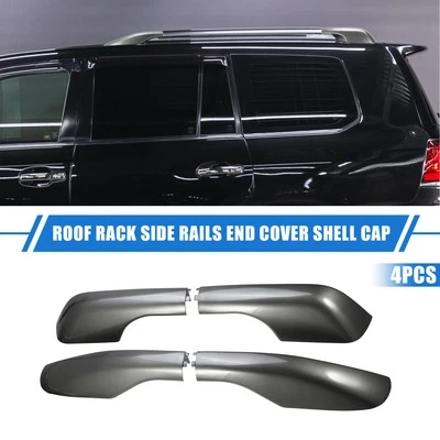 Cubierta de extremo de rieles laterales para techo de auto 4 piezas para Lexus LX570 2008-2015 gris Foto 1 de 4