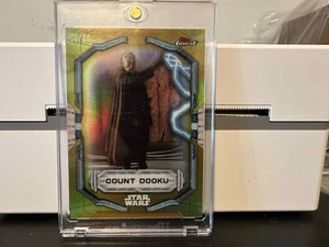 Count Dooku 2022 Topps Finest Star Wars Gold Refractor /50 #107 - Picture 1 of 2