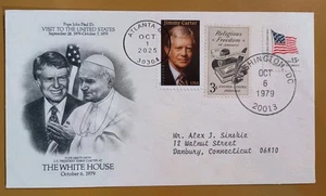 2025 President Jimmy Carter FDOI DUAL With Papal Visit - Artcraft Cachet - Picture 1 of 1