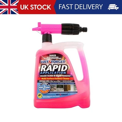 Wet & Forget Rapid Application, Ready-to-Use Mould, Lichen & Algae Remover, Outd
