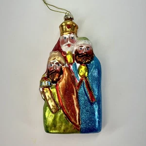 "Adorno de vidrio Rauch de los Tres Reyes Magos colorido árbol de Navidad decoraciones 6""" - Imagen 1 de 6