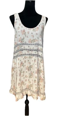 Mini Vestido Floral Y2K Mudd Talla XL Solero Encaje Delicado Cottagecore Boho Foto 1 de 4