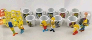 Vintage 2002 Tomy The Simpsons Mini Figures Bobble Heads Mugs Dome Lot Of 16 - Picture 1 of 15