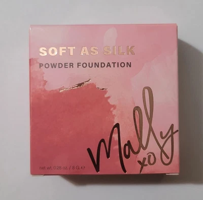 Mally Soft As Silk Powder Foundation (Rich)  0.28 Oz. Medium, New In Box - Image 1 of 2